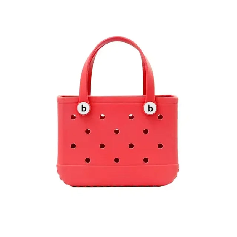 Small Bogg Bag Mini Childs Beach Rubber Tote Bags Waterproof Sandproof Summer Storage Basket Women Shopping Bag Kid Beach Bag
