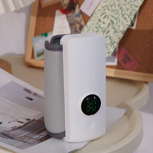 USB Rechargeable Baby Bottle Warmer 6Levels Temperature Adjustment Milk Heater Insulated Sleeve with Temperature Display