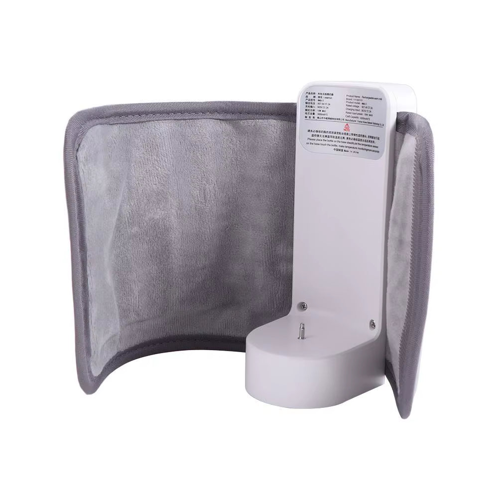 USB Rechargeable Baby Bottle Warmer 6Levels Temperature Adjustment Milk Heater Insulated Sleeve with Temperature Display