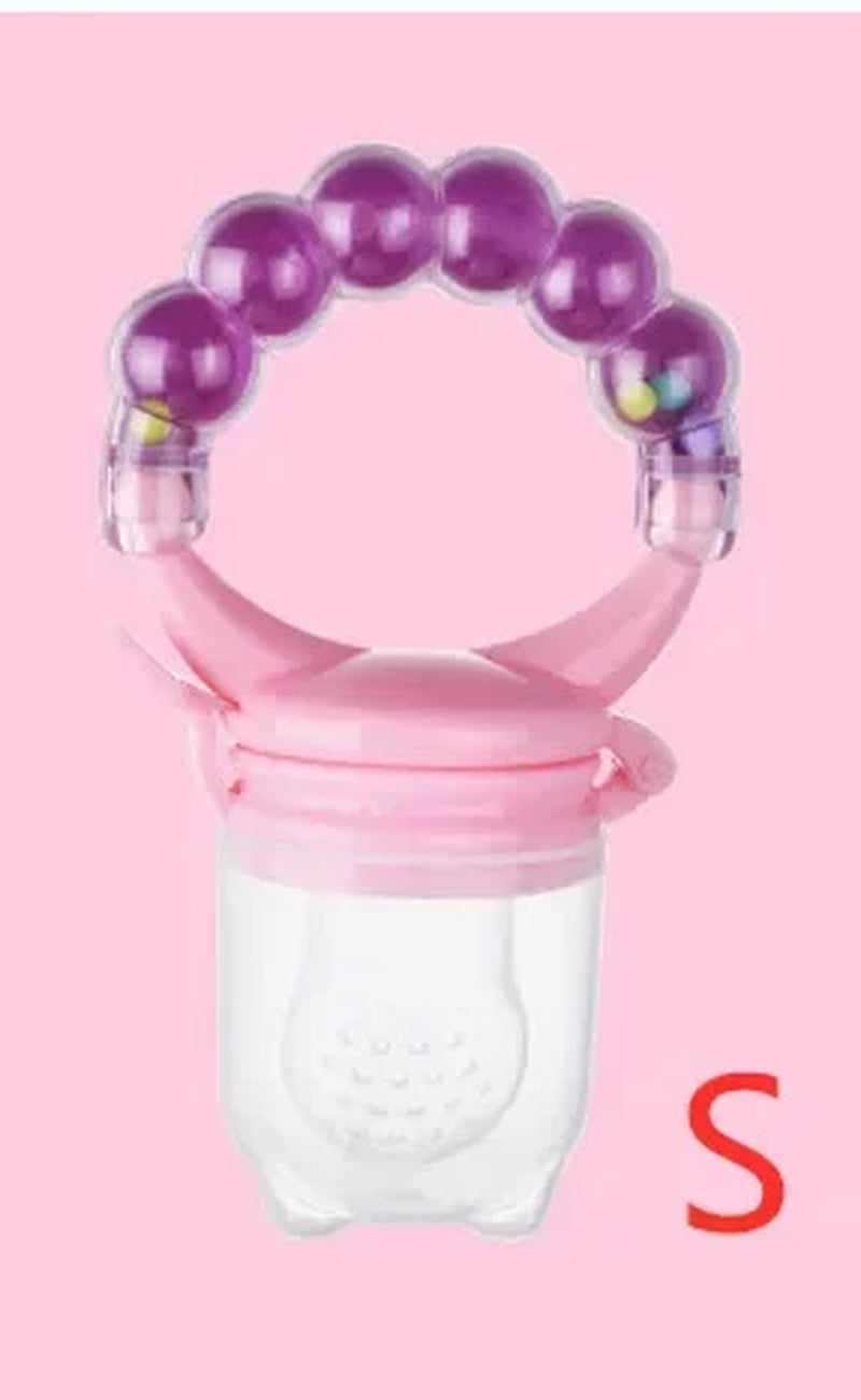 Kids Pacifier Feeder Learn Feeding for Fruits Food Eat Supplement Silicone Baby Pacifier Fruit Nipple Music Bell Soother Toddler
