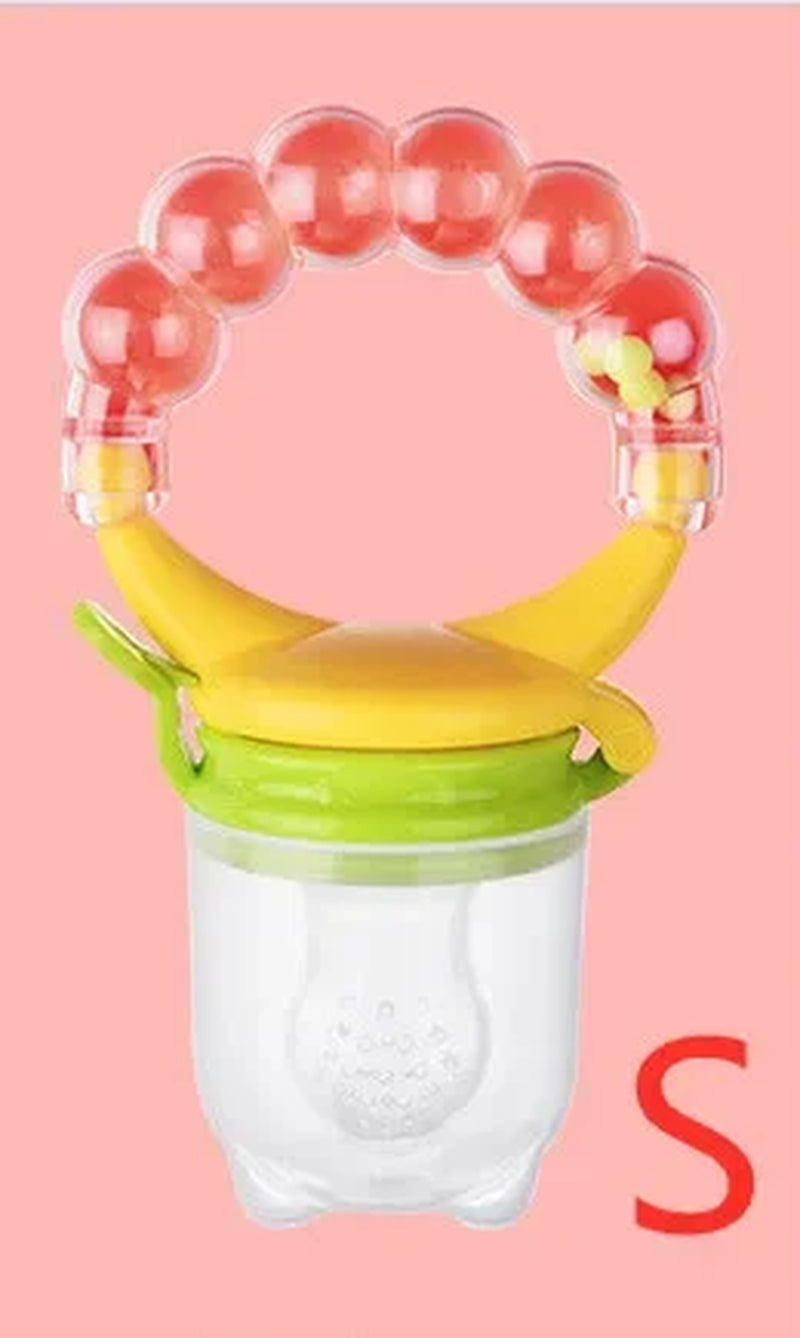 Kids Pacifier Feeder Learn Feeding for Fruits Food Eat Supplement Silicone Baby Pacifier Fruit Nipple Music Bell Soother Toddler