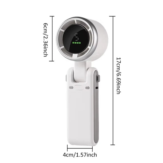 Hand-Held Folding High-Speed Turbo Fan 2024 New Portable Hanging Neck Outdoor Violence Wind Desktop Fan Pocket Fans Dropshipping