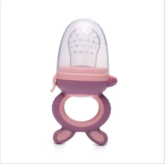 Kids Pacifier Feeder Learn Feeding for Fruits Food Eat Supplement Silicone Baby Pacifier Fruit Nipple Music Bell Soother Toddler