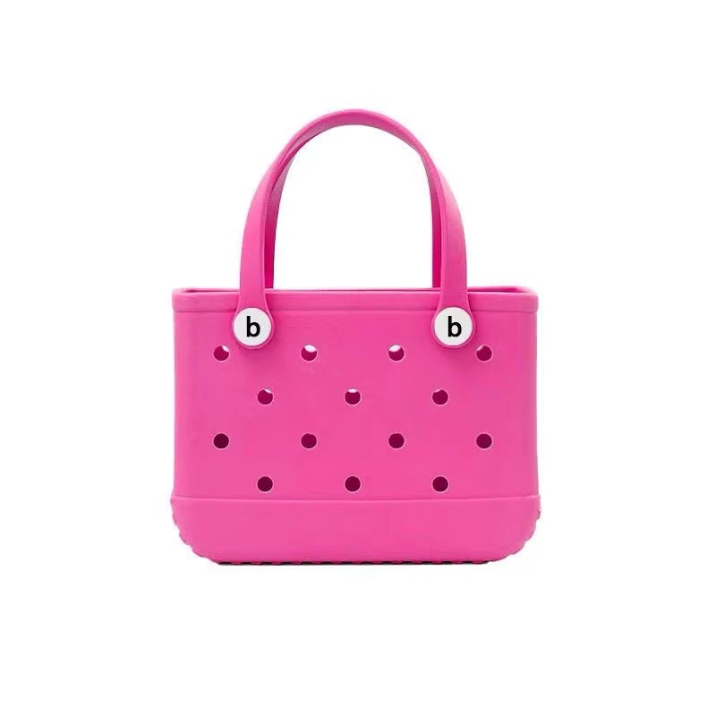 Small Bogg Bag Mini Childs Beach Rubber Tote Bags Waterproof Sandproof Summer Storage Basket Women Shopping Bag Kid Beach Bag